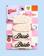 Bride Beauty Clips - 4 pc ivory hair clip set