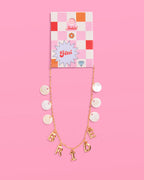 Bride Anklet - gold + mother of pearl discs