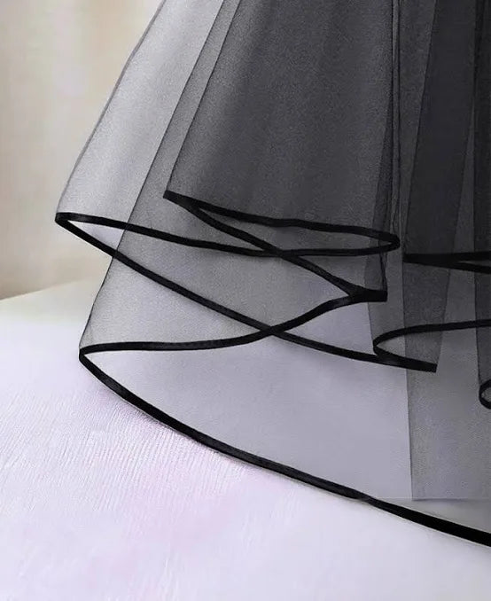 personalized black veil, 2-tier black bridal veil, custom black wedding veil, Halloween bride veil, black themed wedding accessories, personalized bridal veil, bachelorette party veil, spooky bride veil, dark bridal accessories, Halloween wedding veil, black veil with last name