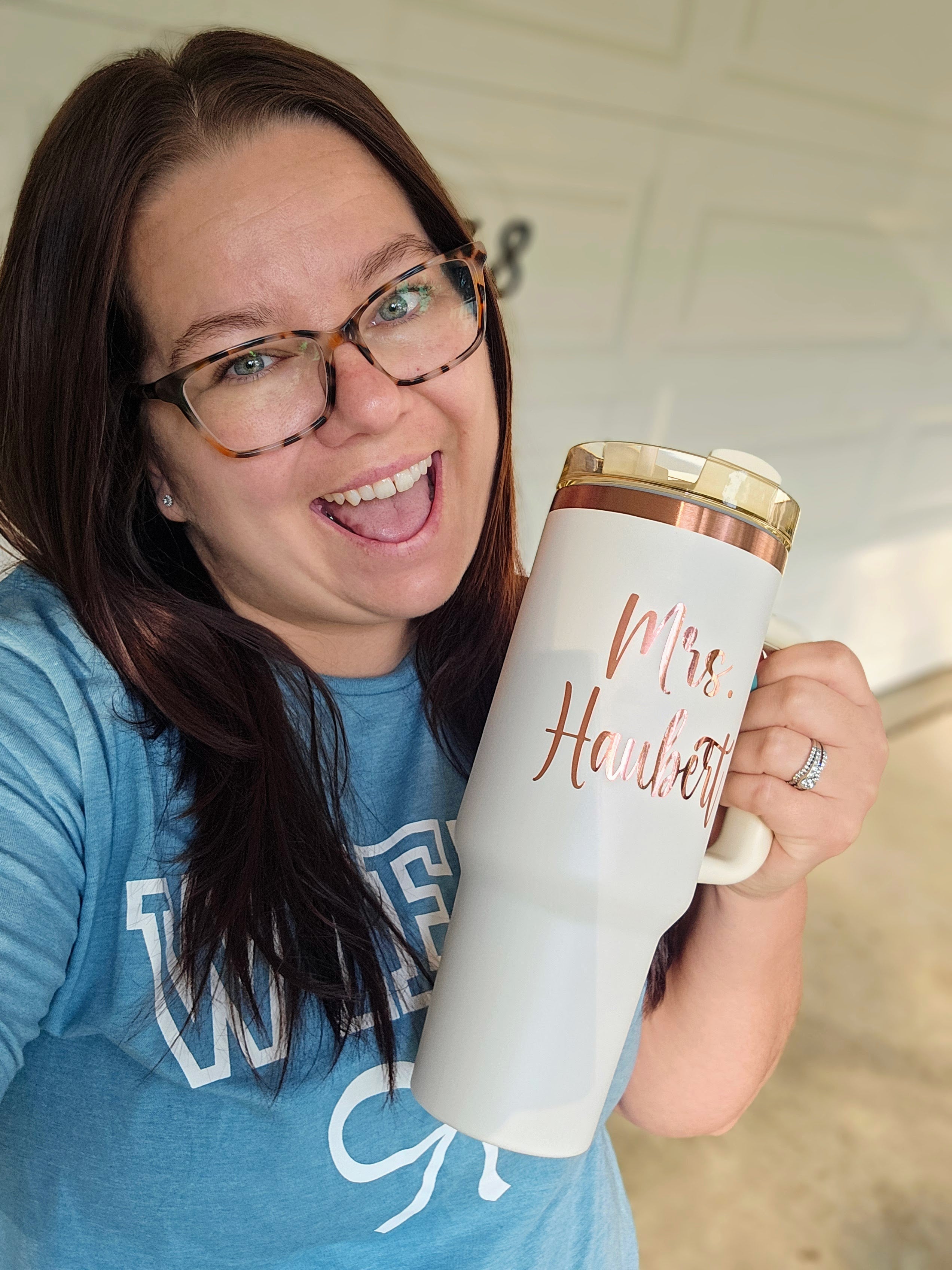 Personalized 40oz stainless steel tumbler tu