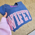 Glitter Embroidered Bride or Wifey Sweatshirt