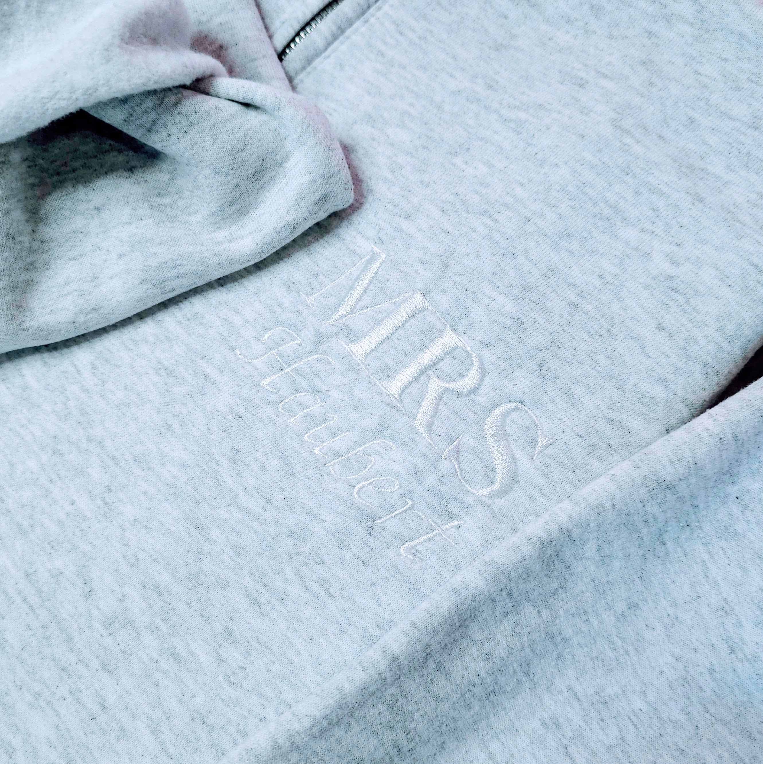 Mrs. Embroidered Quarter Zip