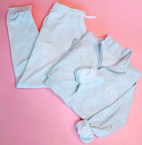 Mrs. Embroidered Quarter Zip