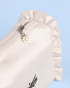 Bride Cosmetic Bag - cream embroidered bag