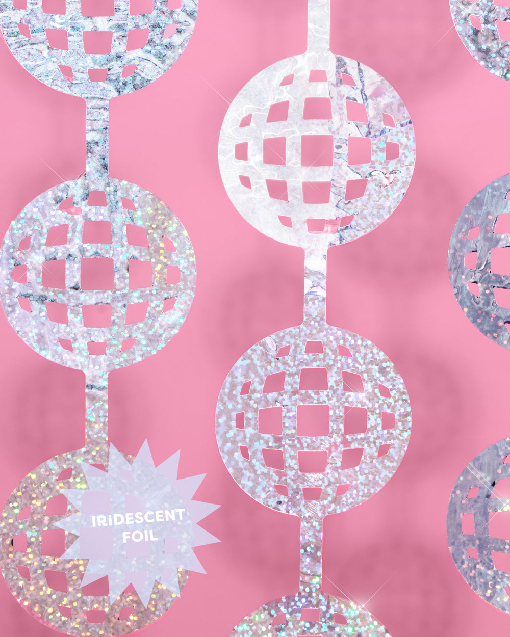 It's Disco, Baby! Curtain - iridescent foil curtain