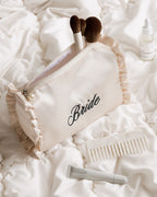 Bride Cosmetic Bag - cream embroidered bag