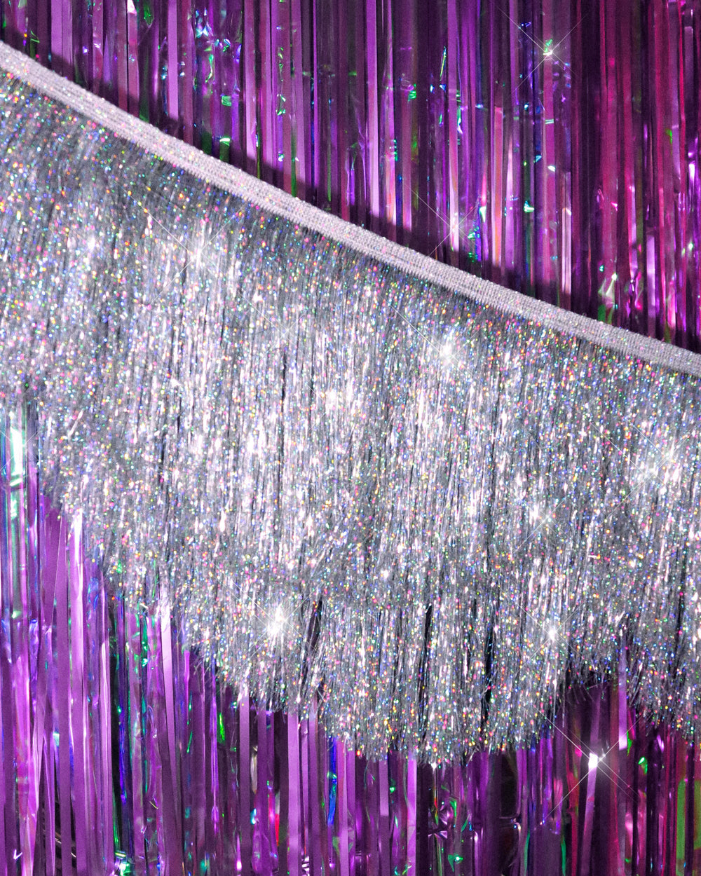 Shimmer Scallop Fringe - scalloped banner