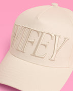 Wifey Trucker Hat - ivory embroidered hat