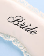 Bride Sleep Mask - embroidered satin