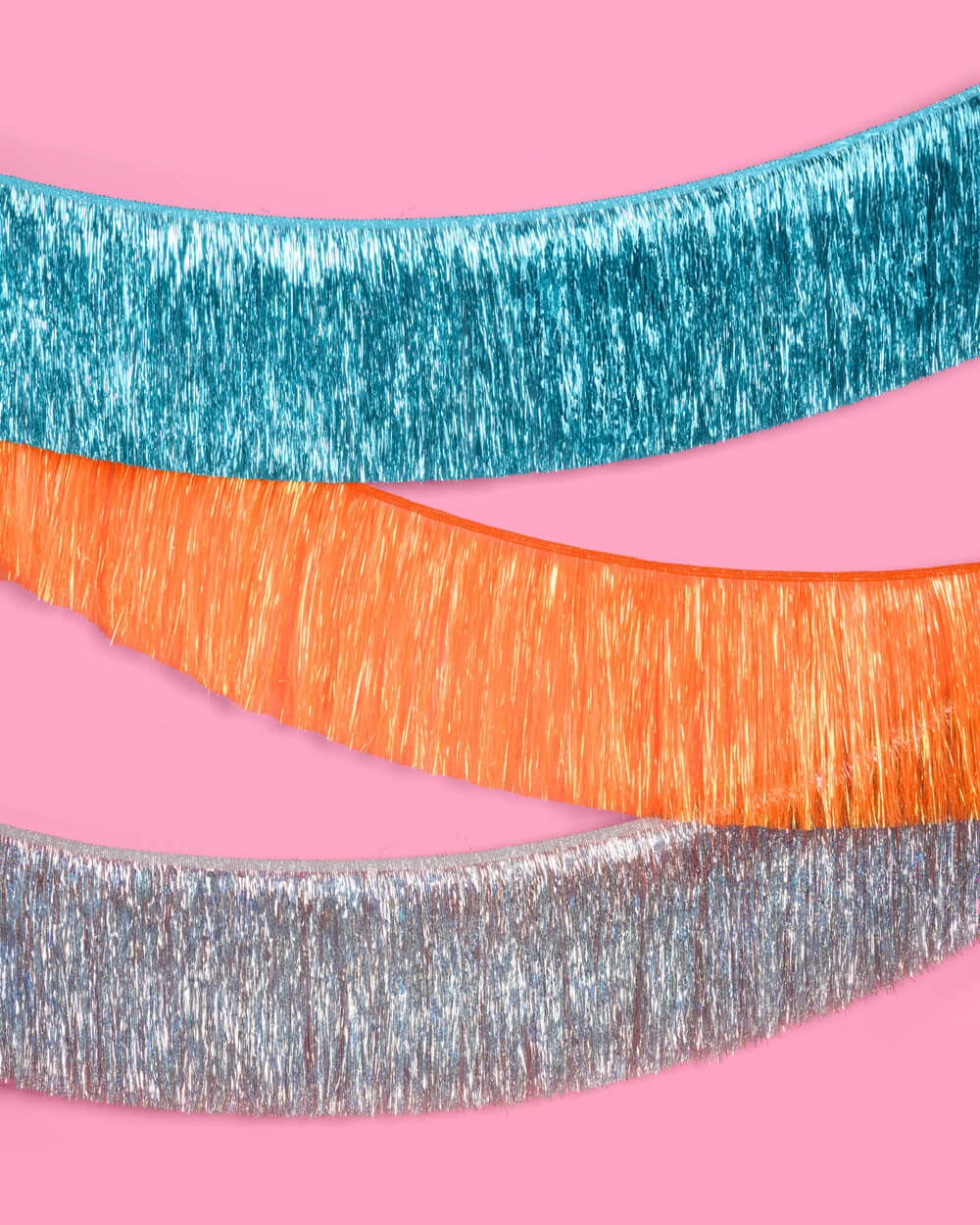 Showgirl Fringe Pack - teal + orange fringe banners