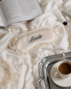 Bride Sleep Mask - embroidered satin