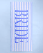 Coastal Bride Beach Towel - striped cotton towel