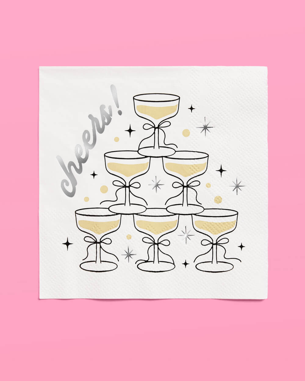 Champagne Cheers Napkins - 50 foil napkins