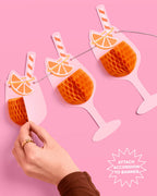 Spritz Accordion Banner - orange party banner