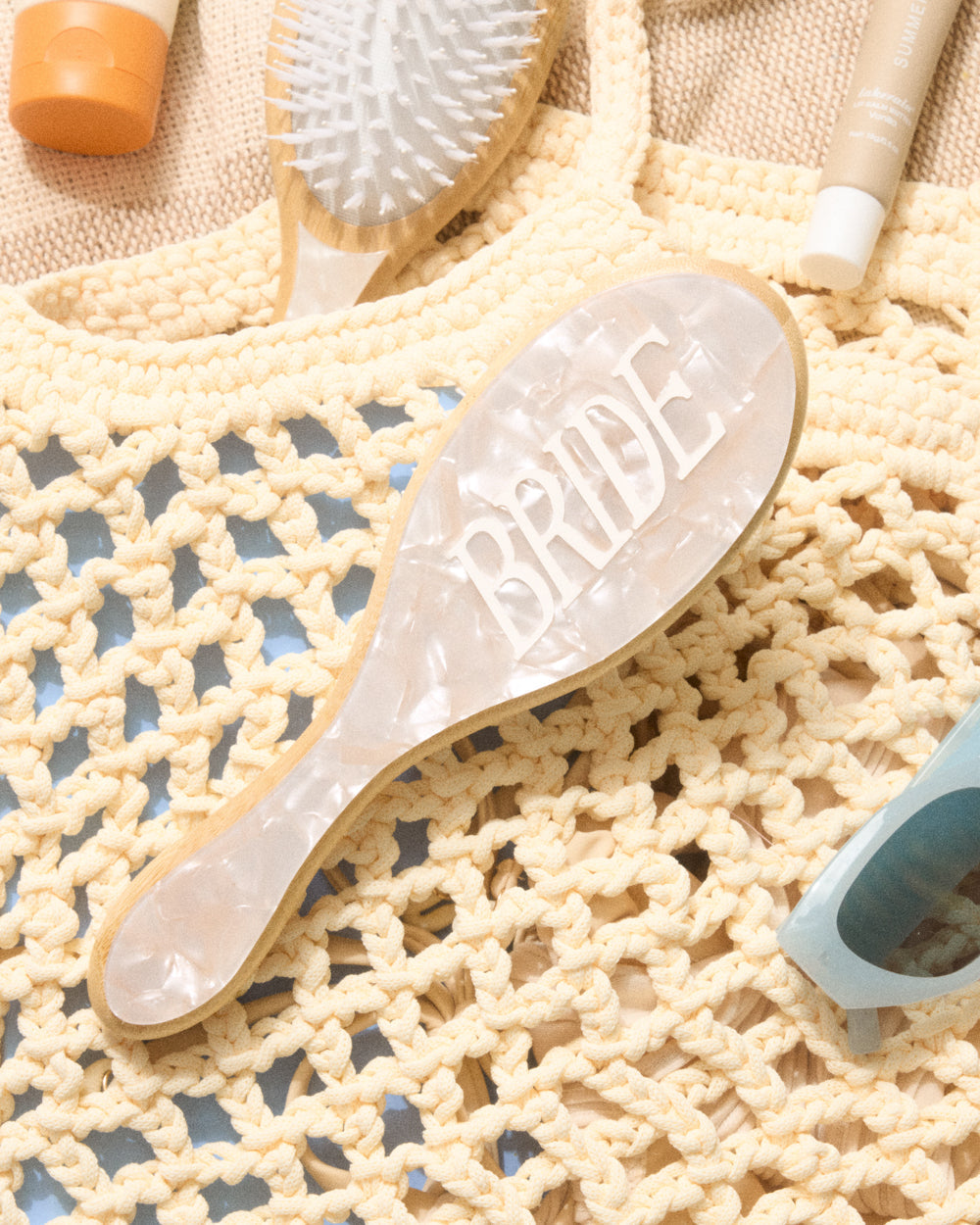 Bride Hair Brush - acrylic paddle brush