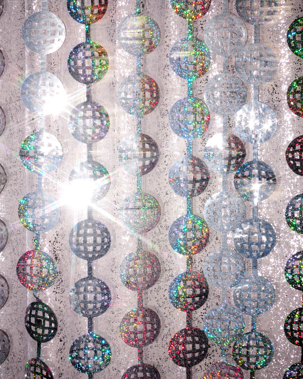It's Disco, Baby! Curtain - iridescent foil curtain