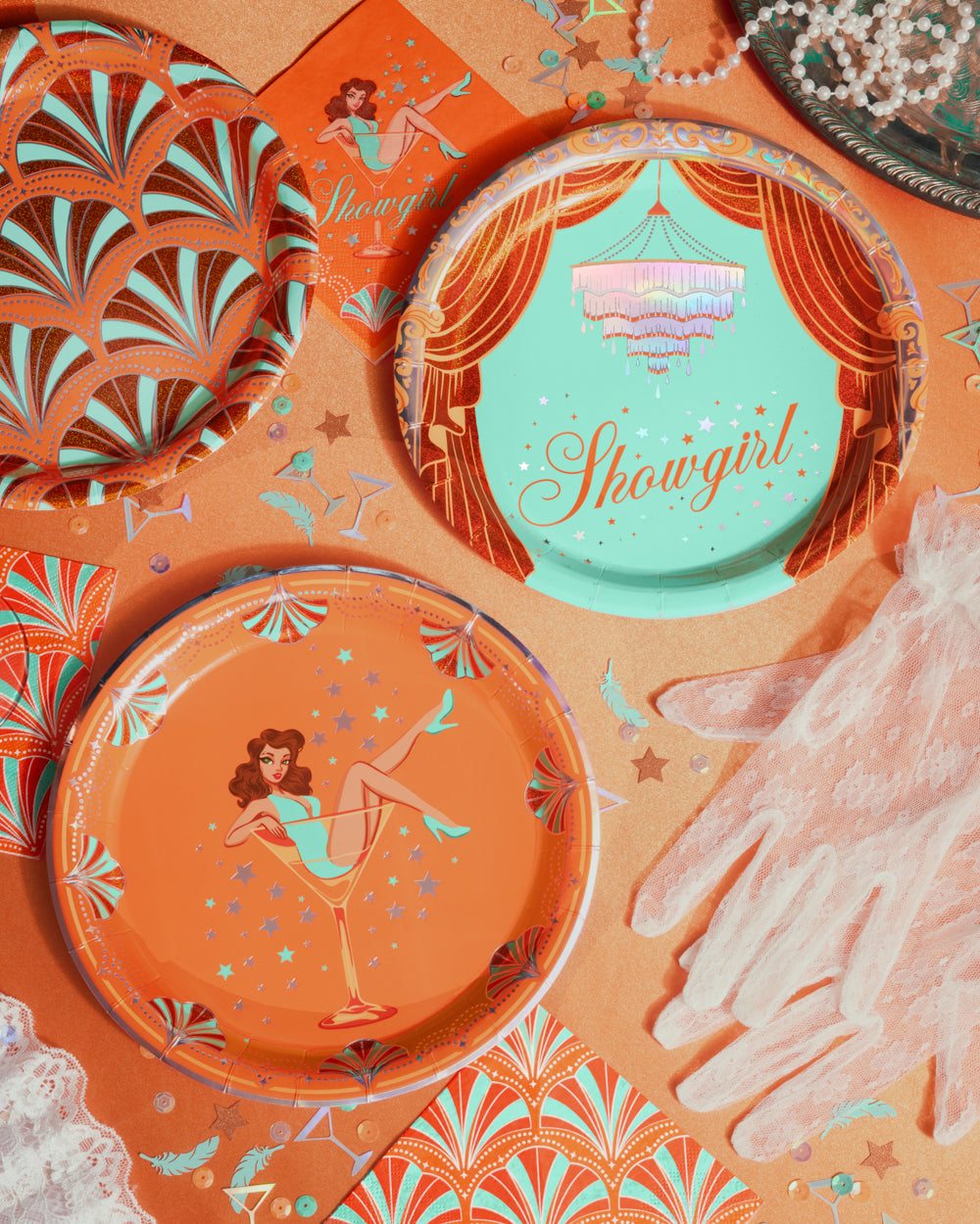 Life Of A Showgirl Plates - 24 paper plates