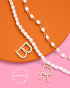 Bride Pearl Belly Chain - pearl + gold body chain