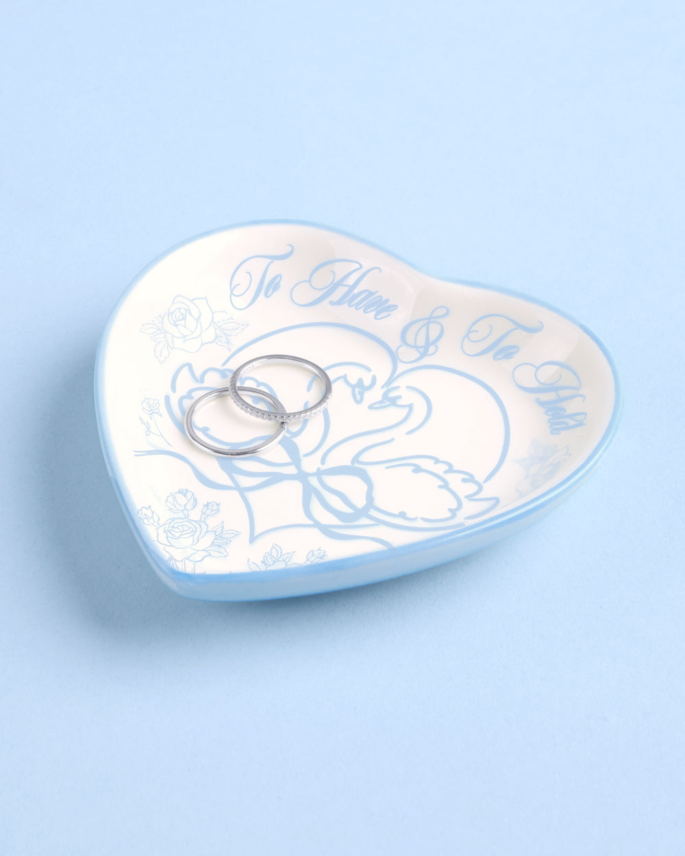 To Have & To Hold Tray - heart shaped ceramic dish