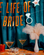 Life Of A Bride Banner - orange foil banner