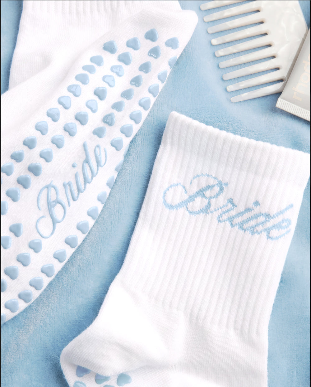 Bride Pilates Sock - grippy crew sock