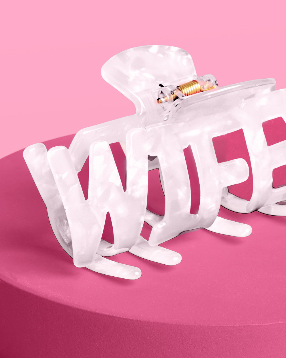 Wifey Claw Clip - white acrylic claw clip