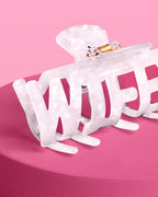 Wifey Claw Clip - white acrylic claw clip