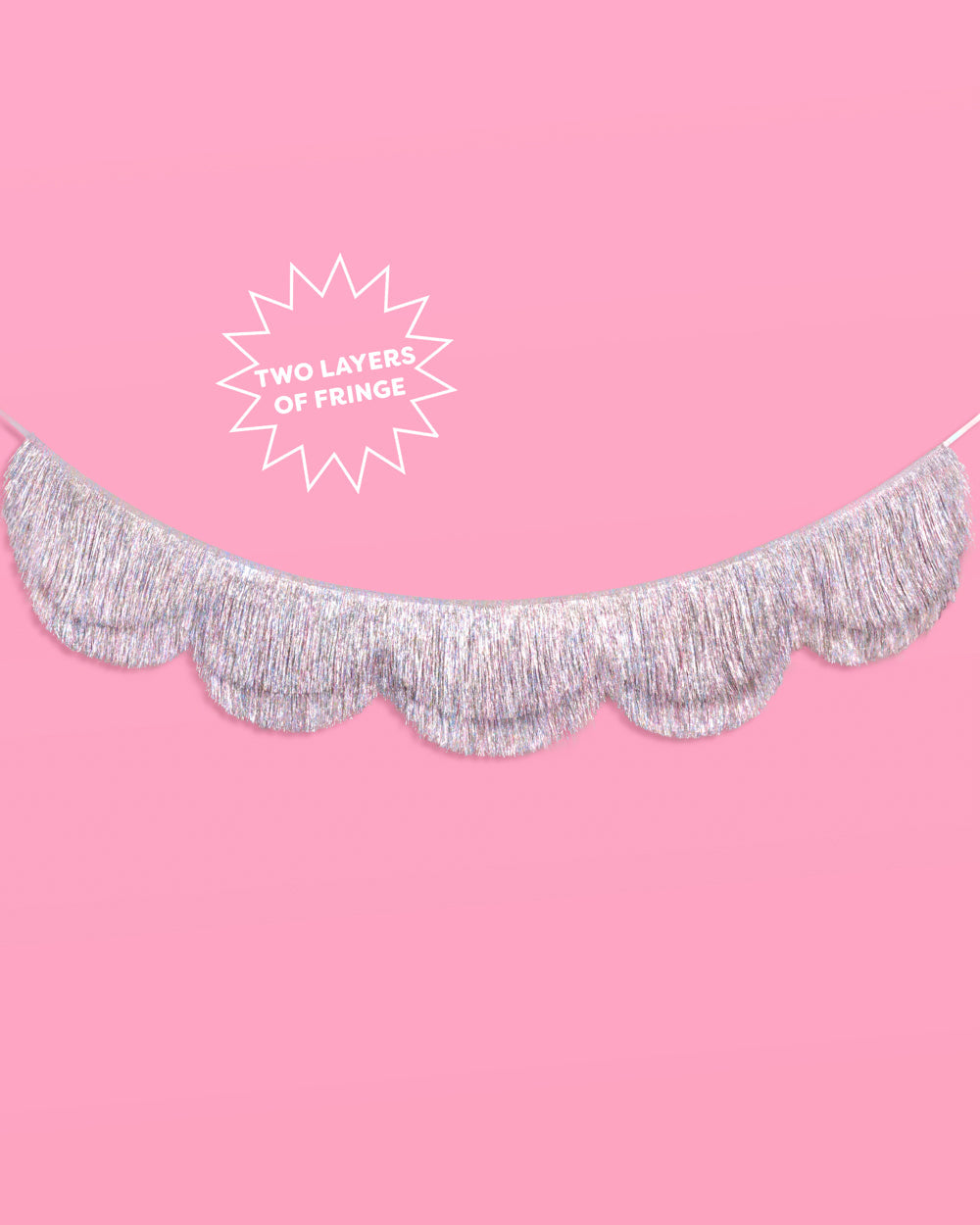 Shimmer Scallop Fringe - scalloped banner