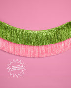 Emerald City Pack - pink + green fringe banners