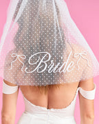 Dotted Bride Veil - embroidered bridal veil