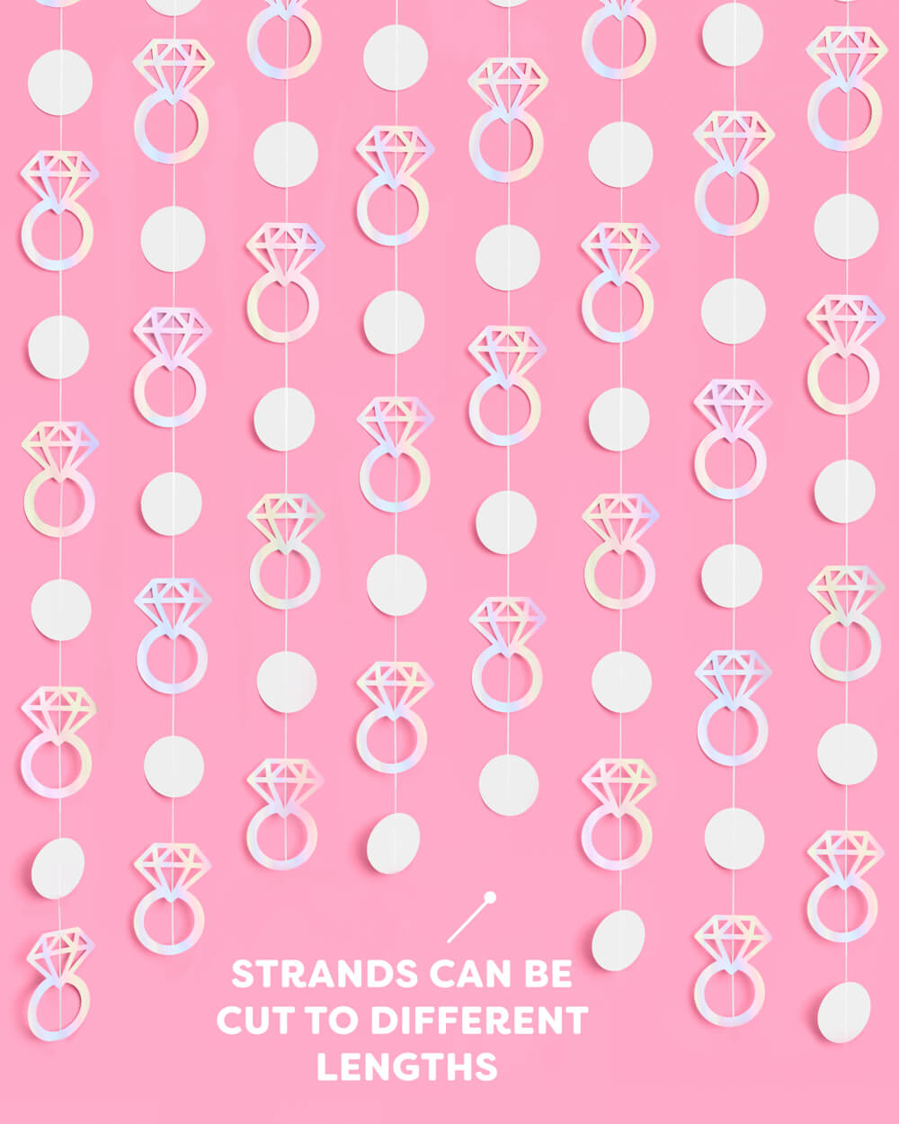 Engaged Era Garland - iridescent foil backdrop