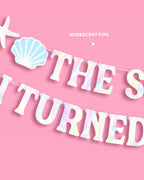 Summer I Turned Married Banner - iridescent banner