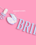 Seashells & Wedding Bells Banner - iridescent foil banner
