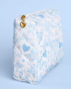 Something Blue Bag - quilted cosmetic bag