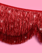 Red Fringe Banner - scalloped banner