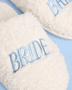 Bride Slippers - fuzzy faux fur slippers