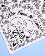 Classic Bride Headscarf - white silk bride head scarf