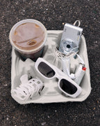 Wifey Sunnies - white marble sunglasses
