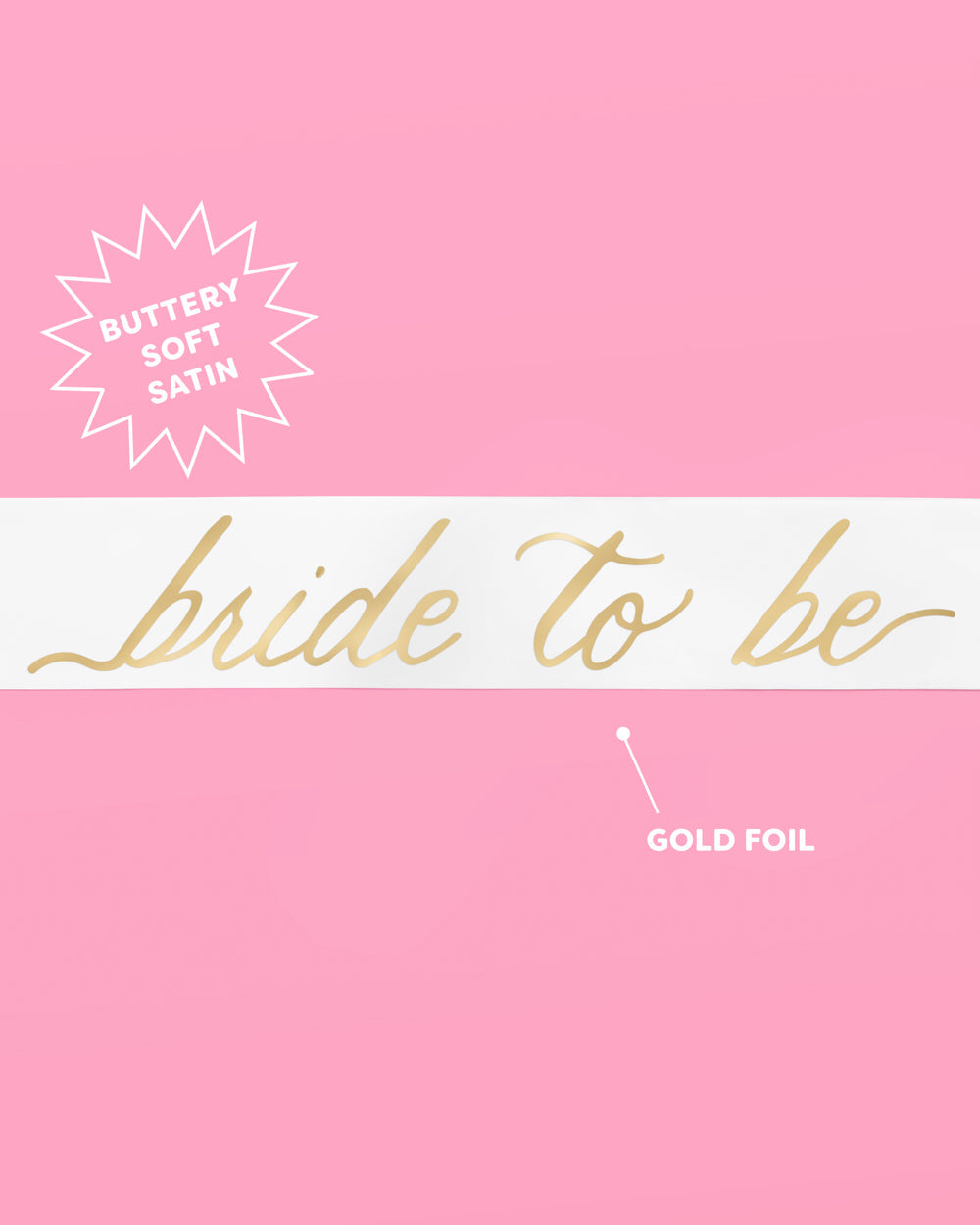 Classic Bride Sash - white satin sash
