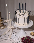 Midnight Sparkle Candles - 10 black glitter candles