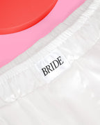 Bride Boxers - white satin shorts