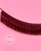 Merlot Fringe - maroon fringe banner