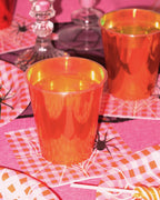 Orange Iridescent Cups - 16 plastic cups