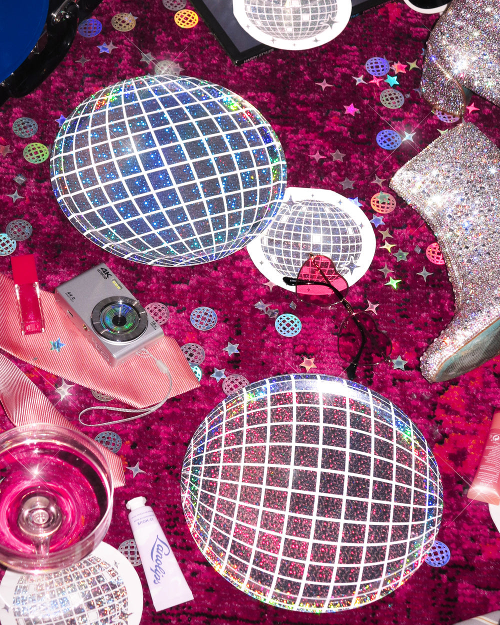 Shimmer Disco Plates - 25 foil paper plates
