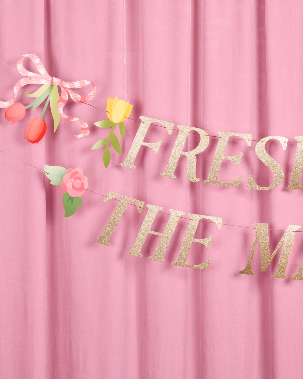 Fresh Off The Market Banner - gold glitter banner