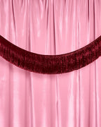 Merlot Fringe - maroon fringe banner