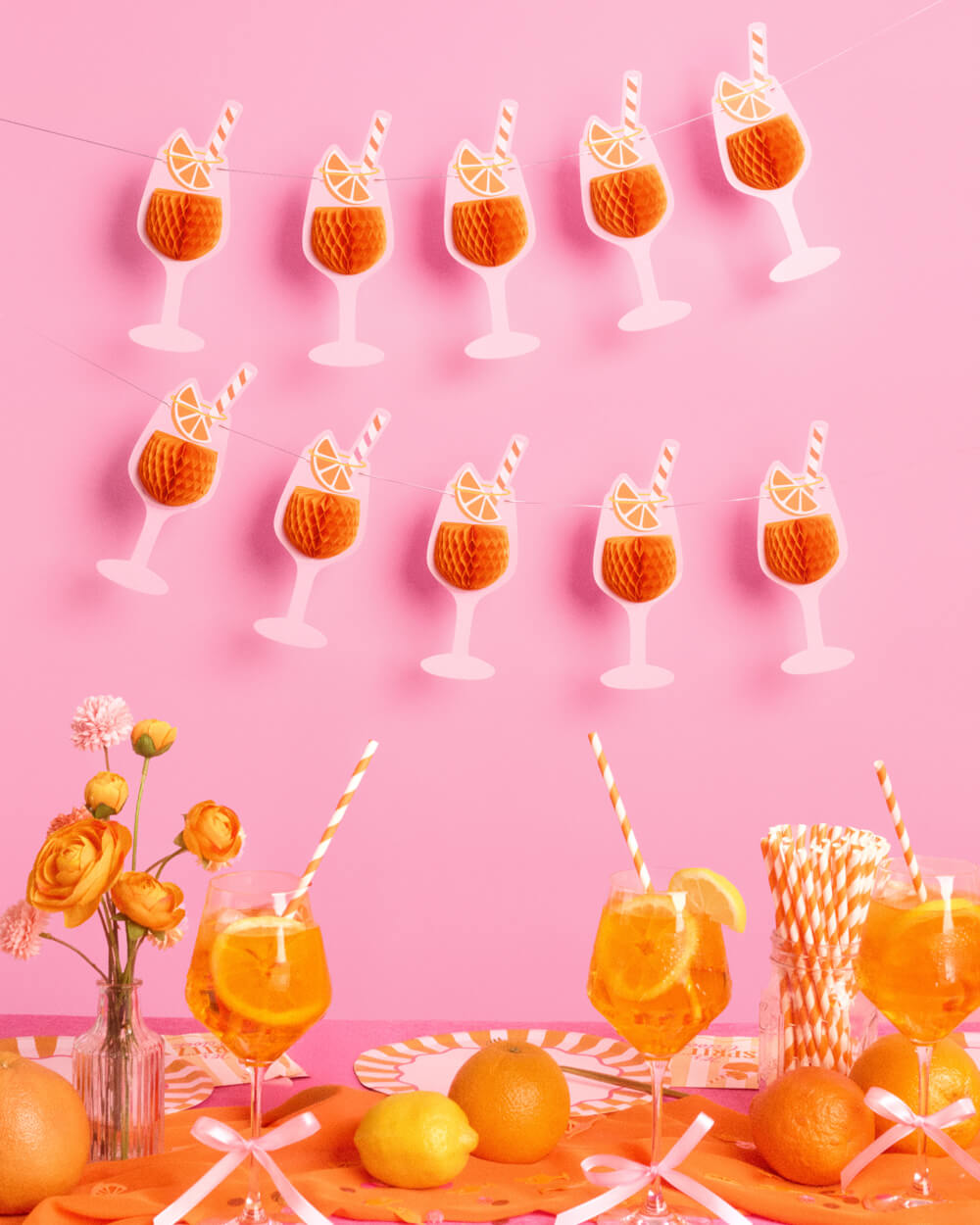 Spritz Accordion Banner - orange party banner
