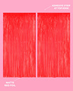Cherry Red Curtain - set of 2 curtains