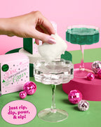 Pink + Green Glitter Bombs - 4 cotton candy glitter bombs