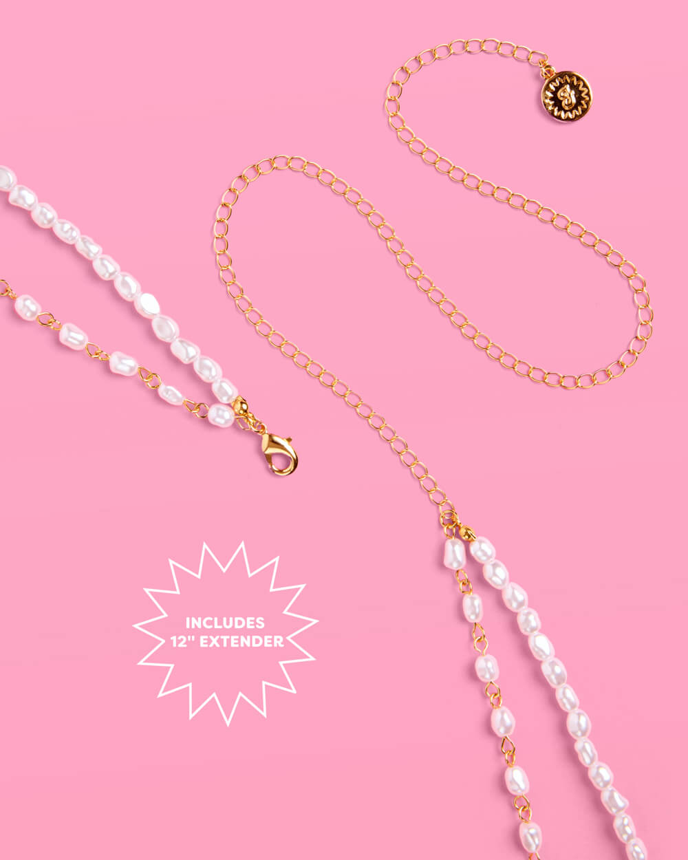 Bride Pearl Belly Chain - pearl + gold body chain